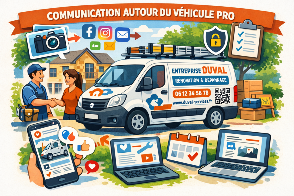 Communication autour du véhicule professionnel