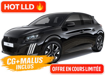 Peugeot 208 Allure
100 ch BVM — LLD sans apport dès 191 € TTC/mois
